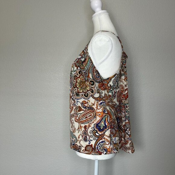 NWT Boho Floral Print Cami Top with Spaghetti Straps (L) SKU 80 - Picture 5 of 5